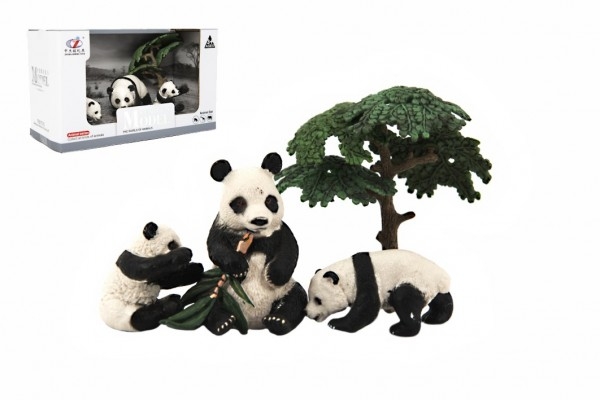 Zvířátka Safari Zoo 10 cm Panda 3 ks Teddies