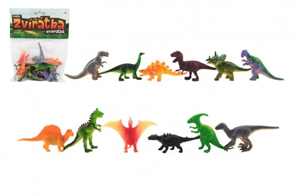 Dinosauři mini 6-7 cm 12 ks v sáčku Teddies