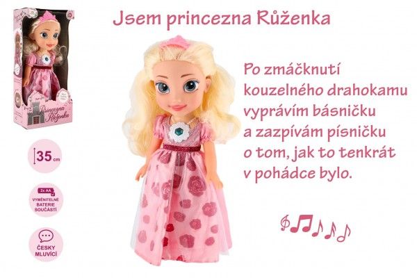 Panenka princezna Růženka 35 cm mluvící