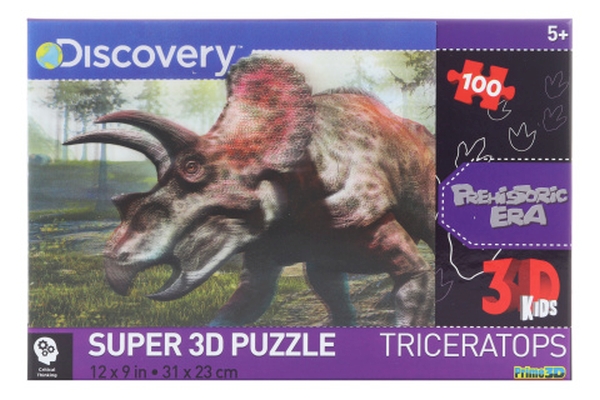 3D Puzzle Triceratops 100 dílků Discovery