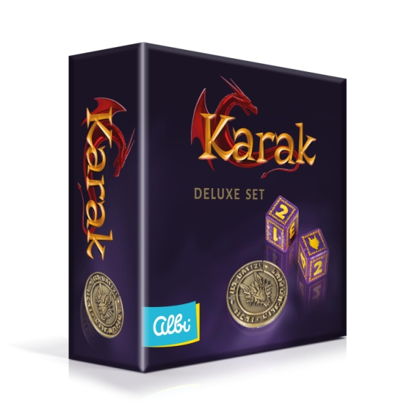 Karak deluxe set kovová mince a kostky Albi