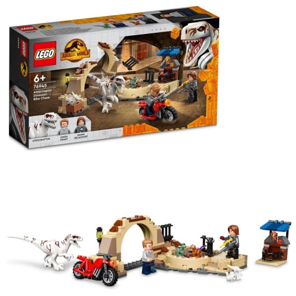 LEGO® Jurassic World Atrociraptor: honička na motorce 76945