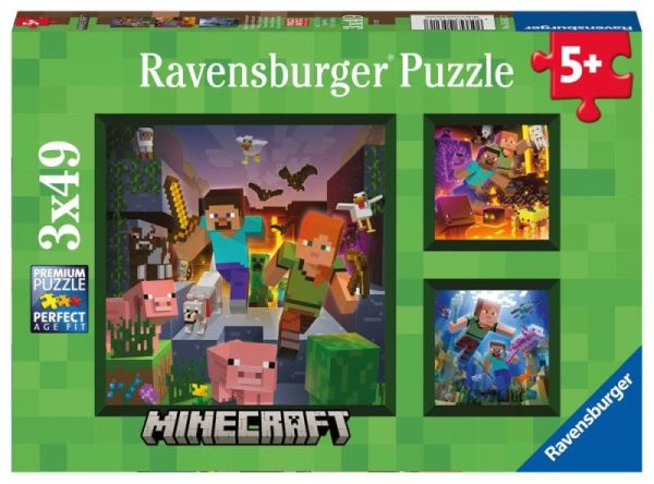 Minecraft Biomes 3x49d puzzle Ravensburger
