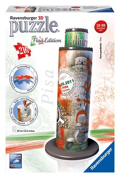 Ravensburger Šikmá věž v Pise  Vlajková edice 3D puzzle 216 dílků