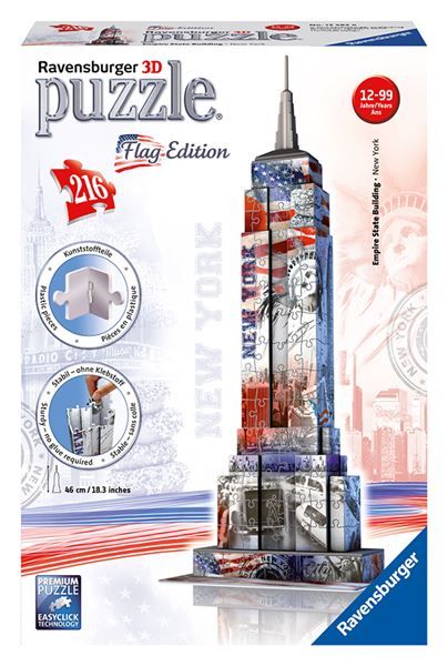 Ravensburger Empire state Building  Vlajková edice 3D puzzle 216 dílků