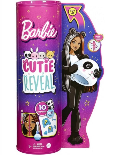 Barbie Cutie reveal panenka 1 série šedý Králíček  Mattel