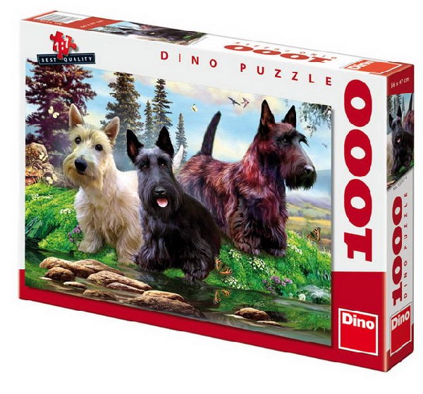 Tři pejsci 1000d - puzzle Dino