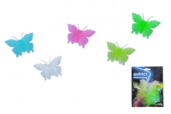 Samolepky na zeď motýl 3D svítící ve tmě