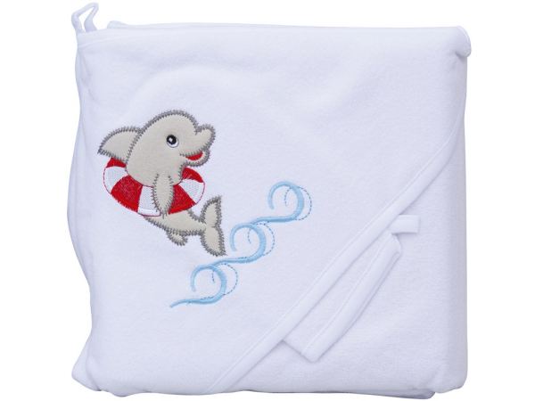 Dětský ručník bílý delfín Froté Scarlett