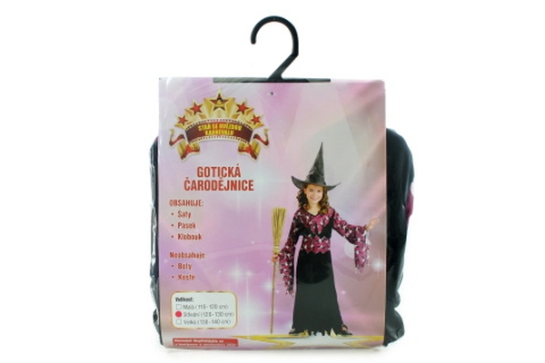 Šaty Gotická čarodějka kostým M 120- 130 cm