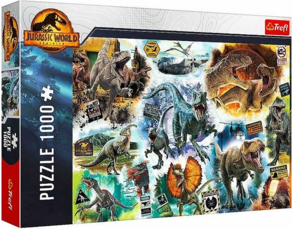 Puzzle Trefl Po stopách Dinosaurů 1000 dílků