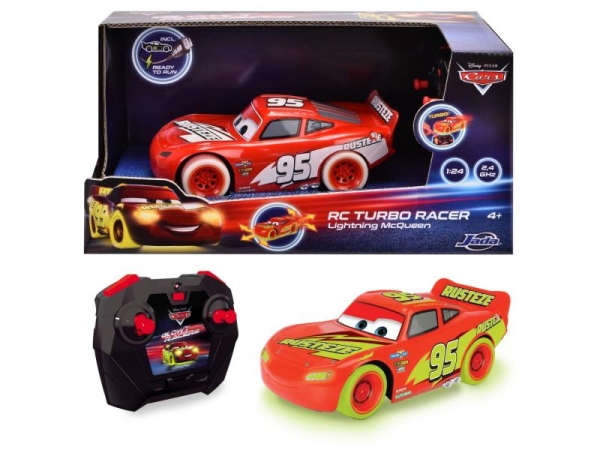 RC Cars Blesk MCQueen Turbo Glow Racers 1:24, 2 kan. Smoby