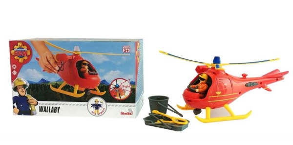 Požárník Sam vrtulník s figurkou Simba