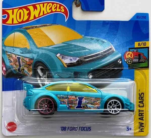 Hot Wheels angličák 8/10 HW ART CARS 08 Ford Focus Mattel
