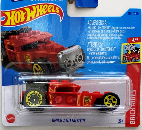 Hot Wheels angličák 4/5 BRICK RIDES Brick and Motor Mattel