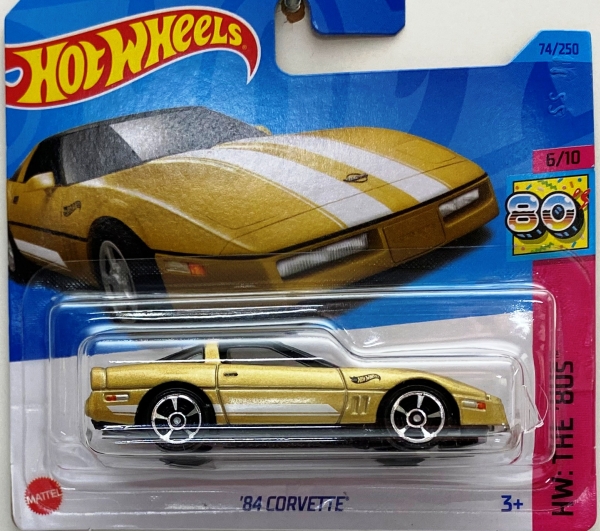 Hot Wheels angličák 6/10 HW:THE´80s 84 Corvette Mattel