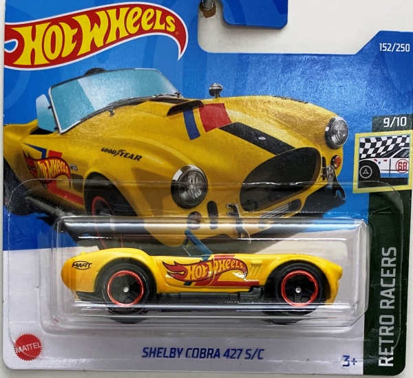 Hot Wheels angličák 9/10 RETRO RACERS Shelby Cobra 427 S/C