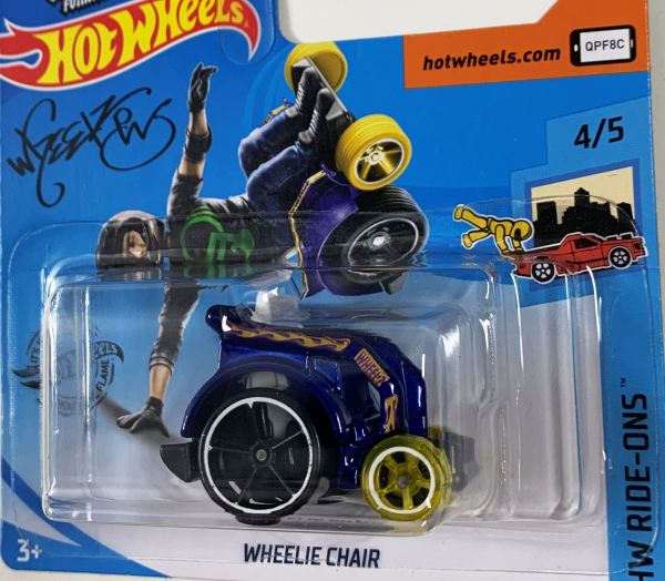 HW Hot Wheels 4/5 HW RIDE-ONS Wheelie Chair modrý