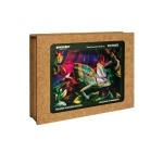 Dřevěné barevné puzzle Úžasný chameleon Puzzler