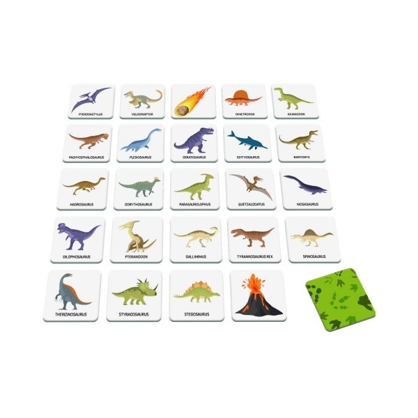Paxeso dinosauři 48ks pevných kartiček v krabičce Dino