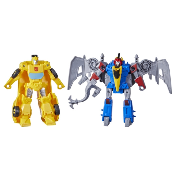 Transformers Cyberverse Roll and Combine figurka Bumblebee a Dinobot