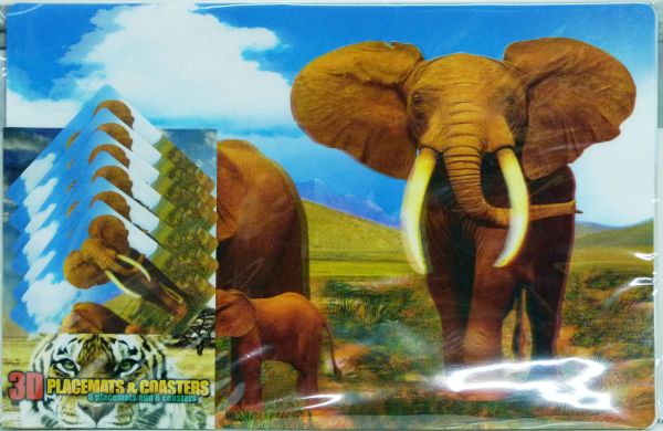 3D podložky Sloni 12 ks
