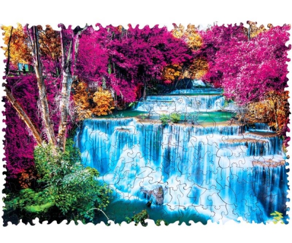 Dřevěné barevné puzzle Barevný vodopád Puzzler