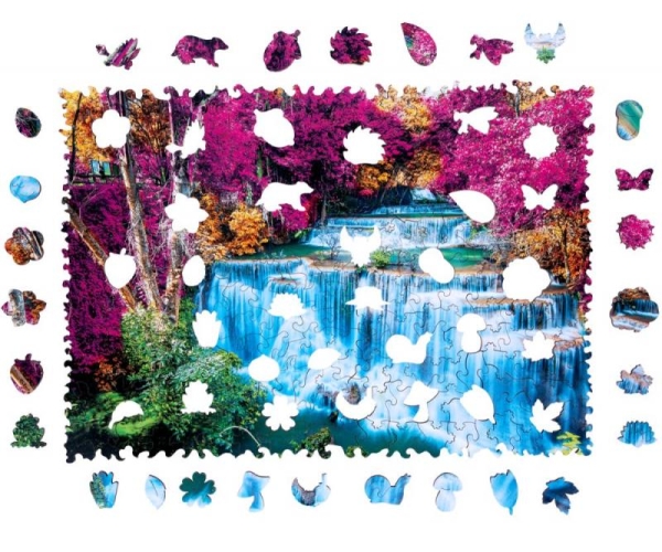 Dřevěné barevné puzzle Barevný vodopád Puzzler